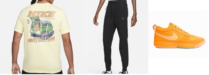 A Nike shirt, pants, and Devin Booker's sneakers.